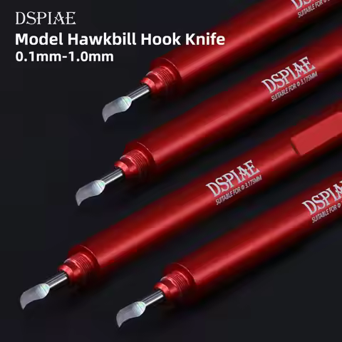 Dspiae HC Series Model engraving tool Model Hawkbill Hook Knife Scribing Knife 0.1mm-1.0mm For Gunda