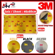 *Free Roller BLACK GUM 💎 3M 💎 Soundproof Damping Car Sound Proof Deadening Insulation Heat Shield Fo