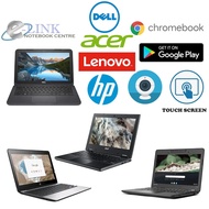 Large amount of spot inventory ( Touch Screen Chromebook Google Play Store) DELL 3180 / HP 11 G5 / LENOVO 22 / ACER C720 / CELERON / 4GB / 16GB