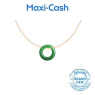 TT9 Green Jade in 14K Rose Gold Chain