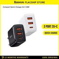 Baseus Compact Adaptor Quick Charger 2U+C 30W EU Batok