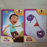 kad choki choki upin &ipin kad FIZI SPECIAL dan ROPE SPECIAL