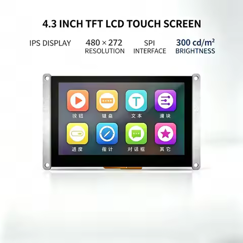 4.3 Inch Serial IPS Full Angle LCD HMI Tft Display Screen TJC4827T143-011N-I-P20