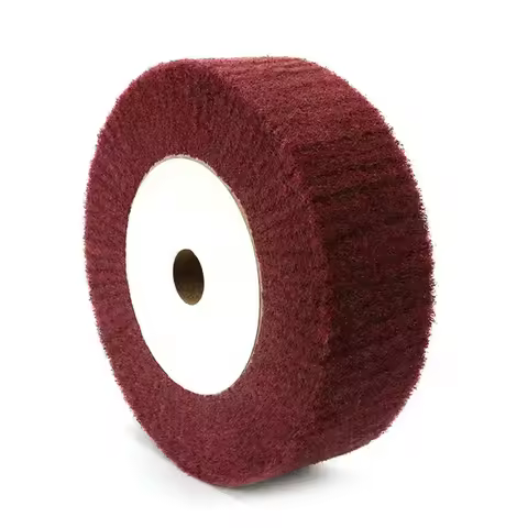 150/200mm Nylon Fiber Flap Polishing Wheel Disc 320 Grit Non-Woven Abrasive Buffing Pad Abrasive Sco