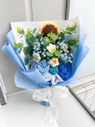 (多款即日交收) 針織花 鉤織花 手工 手織花 卡通人物 pokemon 比卡超 皮卡丘 pikachu 寵物小精靈 卡比獸 獅子 七色bb 太陽花 紫玫瑰 粉玫瑰花 向日葵 薔薇花 康乃馨 鬱金香 