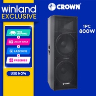 Crown by Winland PA Instrumental Speaker System (Wooden Cabinet) 15” Woofer x 2 + Tweeter (14” x 7”)