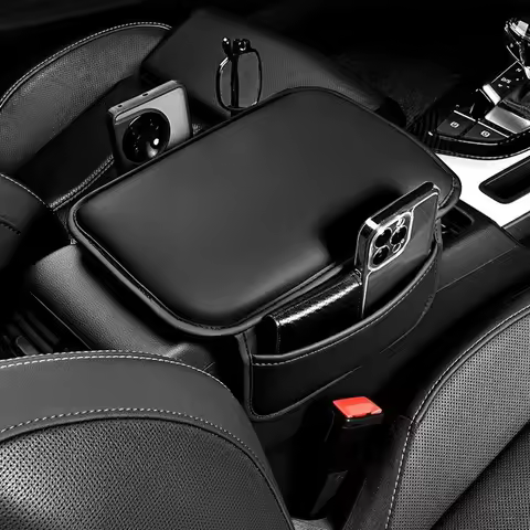Fit For Audi Sline A1 A2 A3 A4 A5 A6 A7 A8 Q1 Q2 Q3 Q4 Q5 Q6 Q7 RS3 RS4 Leather Car Armrest Box Pad 