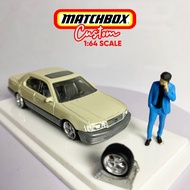 Custom Matchbox Package + Lexus LS400 cream Diorama Custom Diecast/ Custom Hotwheel/