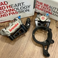 XMAX V1 V2 ORIGINAL M3 4POT CALIPER FRONT REAR P34 RED LOGO 2POT CALIPER SIAP BRACKET PNP XMAX V1 V2