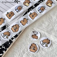 [Brightnessdin] 500pcs Cartoon Capybara Stier Decals Decoration DIY Phone Notebook Suitcase Laptop F