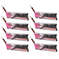 GAONENG 8PCS GNB 1S 450mAh 3.8v 80C HV LiPo Battery PowerWhoop mCPX Connector EMAX Tinyhawk Brushles