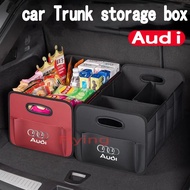 Audi Car Trunk Storage Box Rear Trunk Multipurpose Organizer high-quality leather Foldable large cap