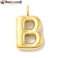 1pc Ion Plating 304 Stainless Steel Pendants golden Balloon Letter Puff Initial Letter B 24x14x5mm H