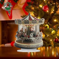 [Whcart] Christmas Carousel Figurines Decoration Collectable Carousel Ornament for Christmas Birthda