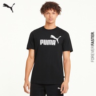 PUMA BASICS - เสื้อยืดผู้ชาย Essentials Logo สีดำ - 58666601
