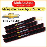 CHEVROLET - Bộ Miếng Nẹp Bước Chân Bằng Cao Su Chống Trơn Trượt - Miếng Dán Chống Trầy Xước Bậc Cửa