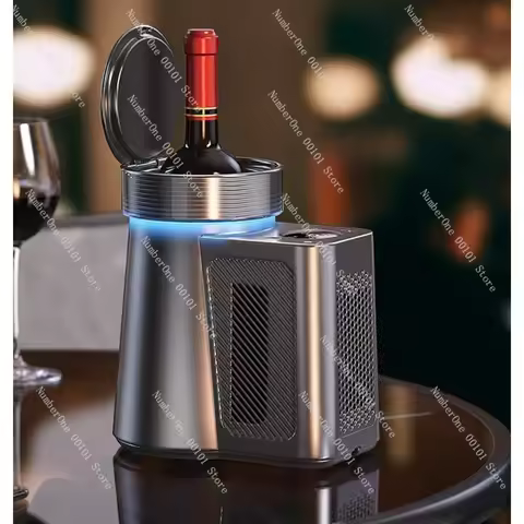 Rapid Wine Chiller, Portable Electric Wine Cooler for Red & White Wine, Mini Wine Fridge Machine