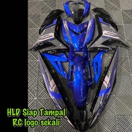 Y15 V1 V2 EXCITER RC BIRU HITAM COVER SET TAMPAL SIAP STICKER Exciter RC blue 2016 Vietnam Velozi Ma
