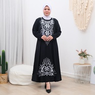 Gamis Abaya Bordir Premium / Gamis Mewah Undangan / Gamis Acara Nikahan / Gamis Putih Premium Ld 120