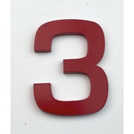 House unit number Numbering RED acrylic sign