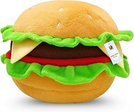 Foodie Puppies Dog Squeaky Plush Toy - (BurgerBun) | Durable, Bite-Resistant & Soft Stuffed Chew Toy