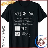 Soft Cotton 50Th Birthday Gift Idea 50 Years Old T-Shirt