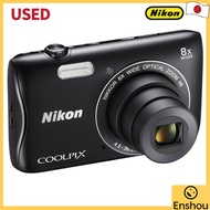 FromJapan[USED]Nikon Digital Camera COOLPIX S3700 Black Optical 8x Zoom 20.05 Megapixels S3700BK