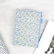 Chuyu B6/32K花布單筆插拉鍊書衣/書套/日誌合身書套-02米底碎花
