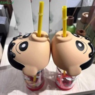 EGALLY Crayon Shin-chan Water Cup, Kawaii Cute Doraemon Cup, 2025 Straw Good-looking Drinking Utensi