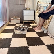 [Household Floor Mats] Carpet Bedroom Light Luxury High-End Living Room Stitching Floor Mats Large Area Fully Cutable Room Plush Bedside Blank
