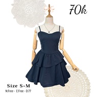 Lolita style gothic strapless dress