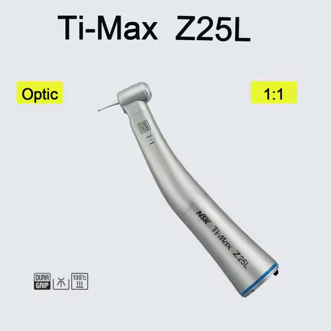NSK Ti-MAX Z25L 1:1 direct drive contra angle handpiece Low Speed dental implant surgical single spr