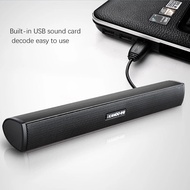 【Must-have】 Ikanoo For Lap Subwoofer Stereo Soundbar Compatible With Noteook Pc Tv Small And Portable Wired Mini Sound Bar-Black