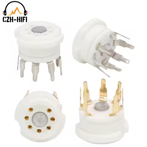 10pcs 7pin B7G Ceramic Tube Socket Valve Base Electronic 6Z4 EAA91 EC92 6X4 6J1 6J2 6J4 Vintage Audi