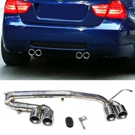 Stainless Steel Car Exhaust For BMW E90 E92 E93 320i 318i Upgrade M3 M4 Bumper Muffler Tailpipe Exha
