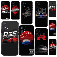 for OPPO F5 A73 F7 F9 Pro A7X F11 A9 F17 Shockproof Luxury Soft TPU Phone Case GTR R35 JDM sports ca