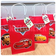 Cars McQueen Lightning Paper Bag x 10 pc