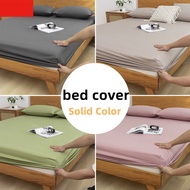 Fitted Bedsheet Solid Color Non-slip fixed bed cover Single/Queen/King Size/120/150/180 Suitable mattress(Depth) 5-23cm Not Included pollowcase