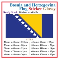 Bosnia and Herzegovina Flag Sticker Rectangle Postcard/ Stiker Pelekat Poskad Bendera Bosnia dan Her