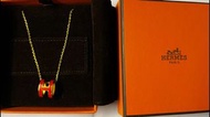 Hermes 橙色 Pop H necklace(頸鏈)