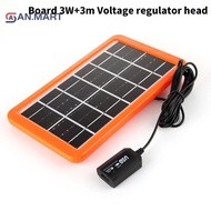AN.MART 3w Multifunctional Solar Panel 6v Photovoltaic Panel Outdoor Mobile Phone Charger Emergency 