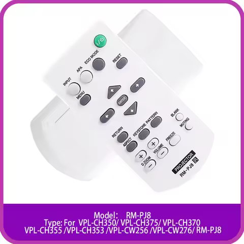 RM-PJ8 Remote for Sony Projector VPL-BW12S VPL-BW5 VPL-BW7 VPL-CX2 VPL-VW95EW VPL-PX40 VPL-CX70 VPL-