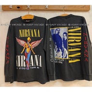 NIRVANA IN UTERO TOUR 94 Bio Washed long Sleeve vintage shirt Rock Band heavy