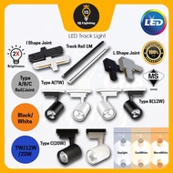 [SIRIM] Lampu Track 7W 12W 20W Modern LED Track Light Black / White Spotlight Track Rail 1 Meter I s