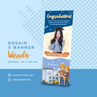 Banner Wisuda Individu, Desain Banner Wisuda, Banner Sidang, XBanner