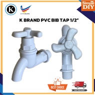PVC BIB TAP 1/2" (15MM)/PVC PAIP AIR/PVC WATER TAP/KEPALA PAIP PVC/WATER SINK TAP