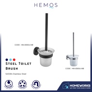 HEMOS SUS 304 STAINLESS STEEL TOILET BRUSH WITH HOLDER CONTAINER HMBF-83806