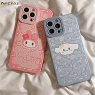 OPPO Reno 7 6 5 4 3 Pro SE 4Z 4G 5G R17 R15 R11s R11 R9s F11 F1s Phone Case Cinnamoroll Melody Dog Cute Cartoon Pink Blue Leather Simple Soft Casing Cases Case Cover