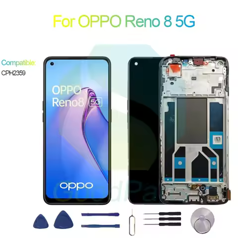 For OPPO Reno 8 5G Screen Display Replacement 2400*1080 CPH2359 Reno 8 5G LCD Touch Digitizer