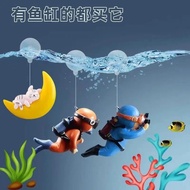Fish Tank Landscaping Ornaments Creative Mini Ornaments Aquarium Turtle Tank Suspension Monkey King 